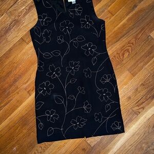 Elegant Black Floral Dress